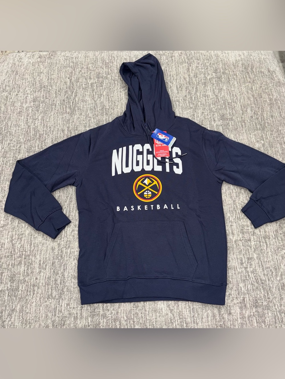 Denver Nuggets Navy Basketball Hoodie
